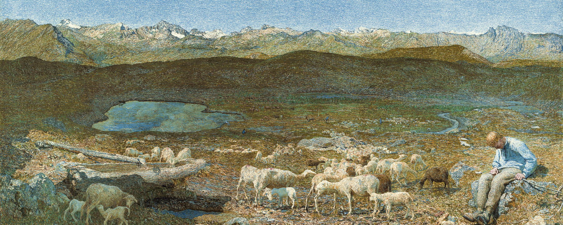 Pascoli alpini – Alpweiden, 1893-1895: (169 × 278 cm, Öl auf Leinwand, Kunsthaus Zürich).