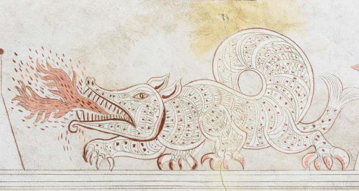 der Drache schützt vor Unwettern und hält Dämonen fern.