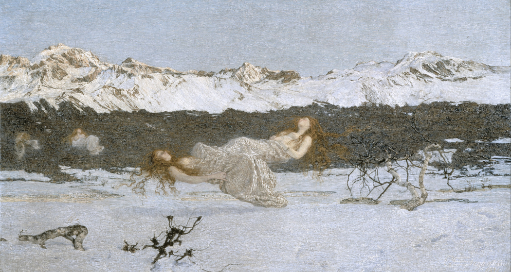 Il castigo delle lussuriose – Die Strafe der Wollüstigen, 1891: Das Werk veranschaulicht den ersten Teil des Gedichtes «Nirvana» von Luici Illica. (99 × 173 cm, Öl auf Leinwand, The Walker Art Gallery, Liverpool) Il castigo delle lussuriose – Die Strafe der Wollüstigen, 1891: Das Werk veranschaulicht den ersten Teil des Gedichtes «Nirvana» von Luici Illica. (99 × 173 cm, Öl auf Leinwand, The Walker Art Gallery, Liverpool)