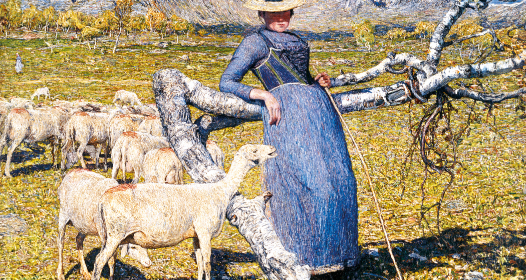 Mezzogiorno sulle Alpi – Mittag in den Alpen, 1892: (85,5 × 79,5 cm, Öl auf Leinwand, Ohara Museum of Art, Kurashiki, Japan). Mezzogiorno sulle Alpi – Mittag in den Alpen, 1892: (85,5 × 79,5 cm, Öl auf Leinwand, Ohara Museum of Art, Kurashiki, Japan).