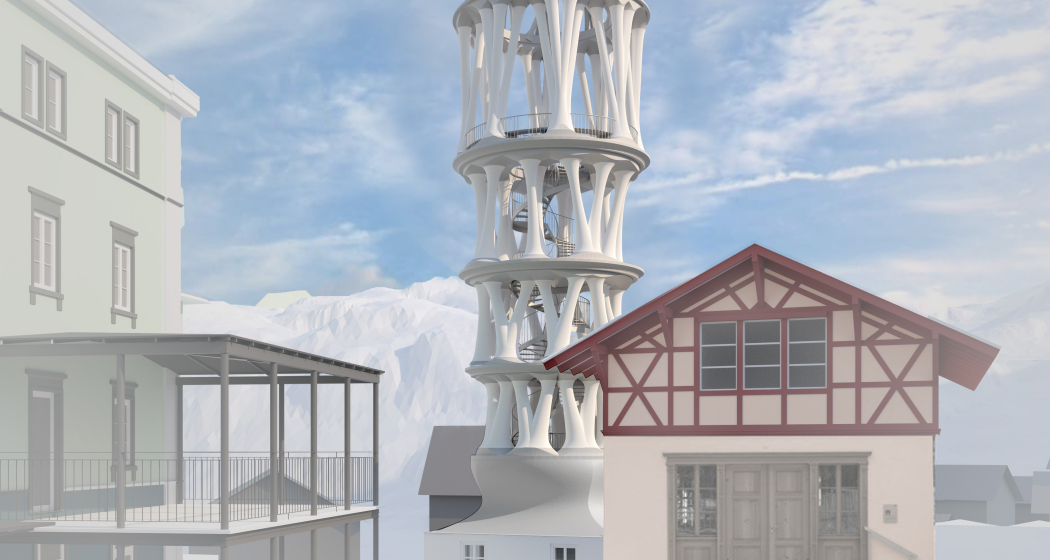 Weisser Turm in Mulegns ""