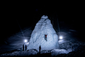 Eisklettern in La Nars, Savognin Eisklettern in La Nars, Savognin