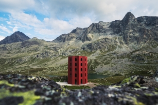 Origens Turm auf dem Julierpass Origens Turm auf dem Julierpass