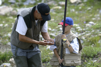 Alpenfischen mit Walter Candreia bei Tiefencastel in Graubünden 