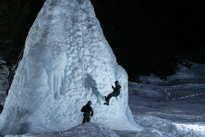 Eisklettern La Nars, Savognin