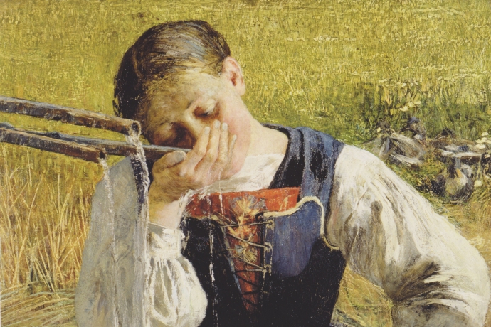 Giovanni Segantini: „Die Bündnerin am Brunnen" 