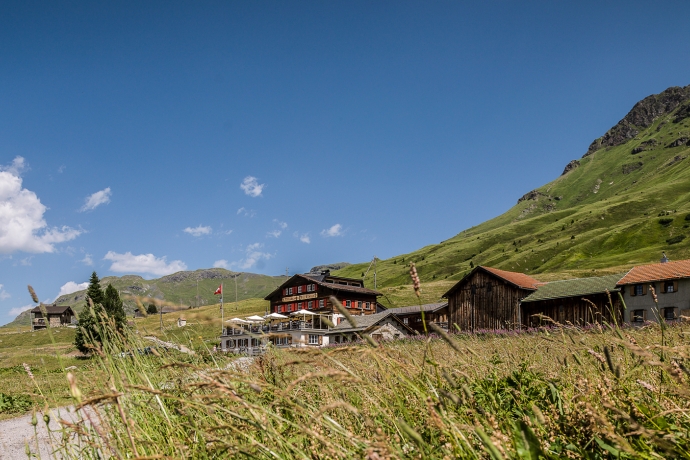 Berghaus Platta auf der Alp Flix