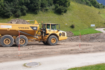 Bauarbeiten Pumptrack Lai Barnagn